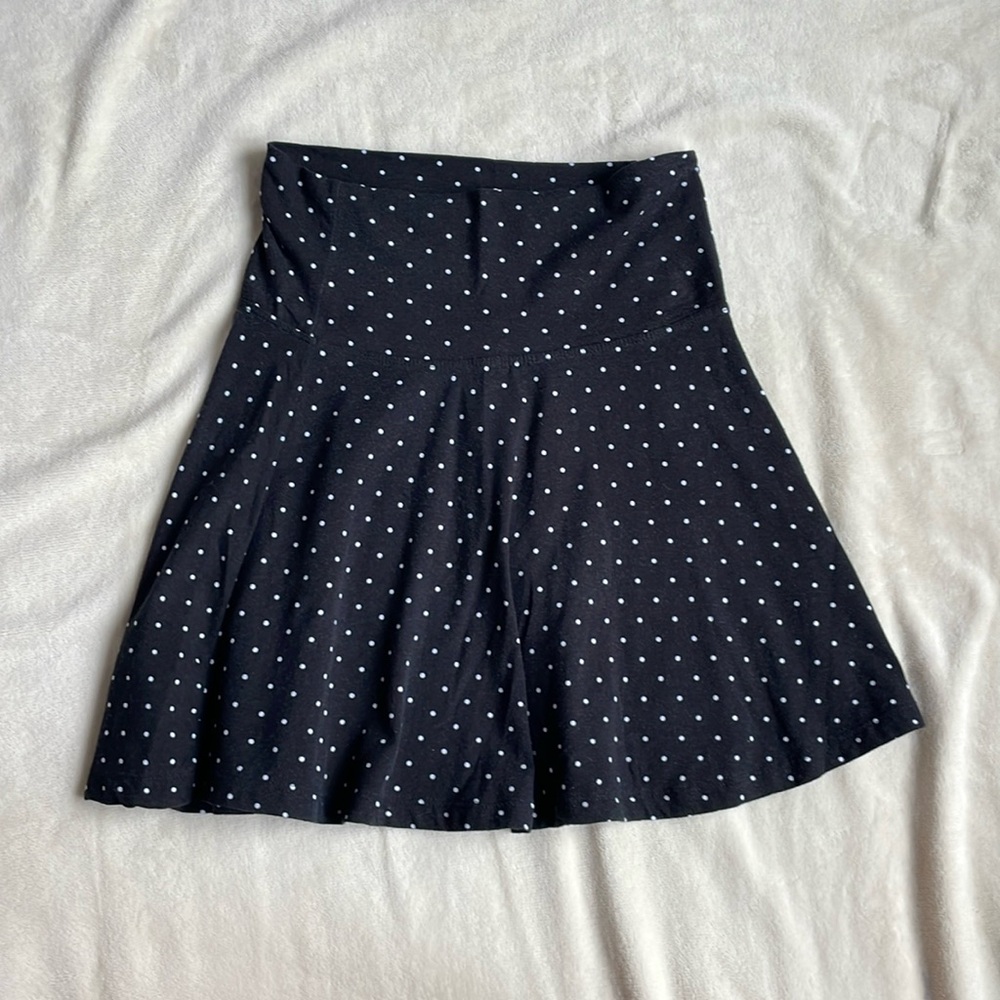No Boundaries High Waisted Polkadot Skater Skirt
